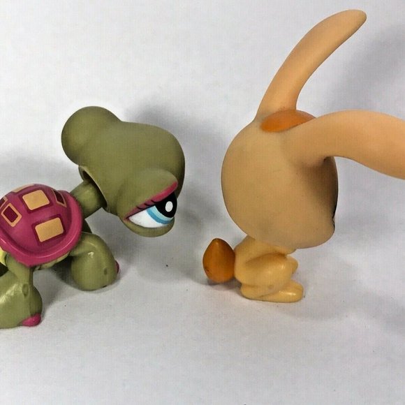 Littlest Pet Shop #1310 1311 The Tortoise And The Hare From Rabbit Turtle Race - Picture 4 of 6